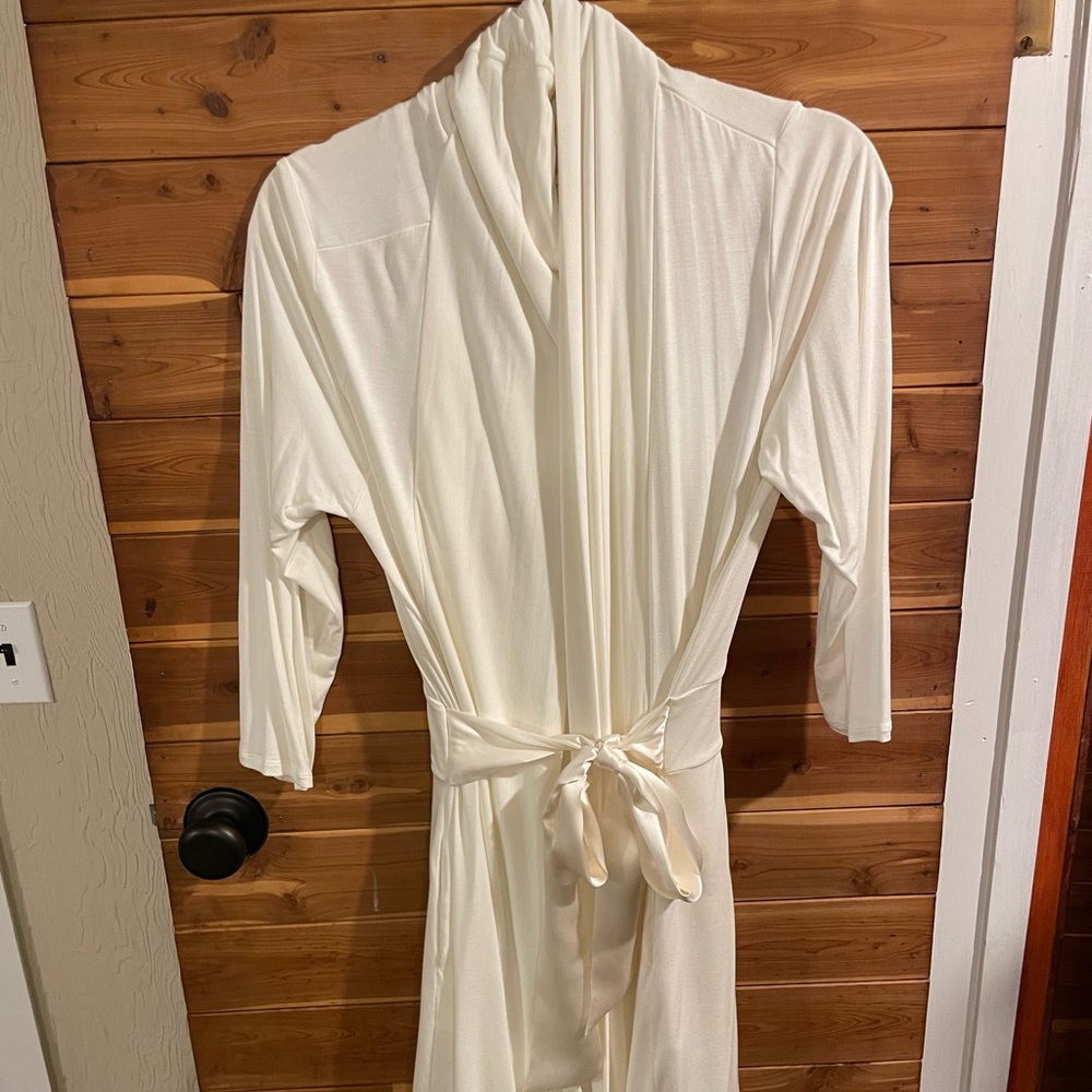 White wrap bathrobe bridal